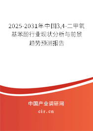2025-2031年中國3,4-二甲氧基苯酚行業(yè)現(xiàn)狀分析與前景趨勢預(yù)測報告 2025-2031年中國3,4-二甲氧基苯酚行業(yè)現(xiàn)狀分析與前景趨勢預(yù)測報告