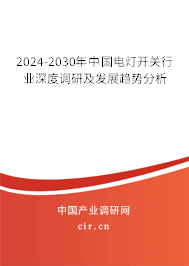 2024-2030年中國電燈開關(guān)行業(yè)深度調(diào)研及發(fā)展趨勢分析