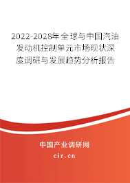 2022-2028年全球與中國汽油發(fā)動機控制單元市場現(xiàn)狀深度調(diào)研與發(fā)展趨勢分析報告 2022-2028年全球與中國汽油發(fā)動機控制單元市場現(xiàn)狀深度調(diào)研與發(fā)展趨勢分析報告