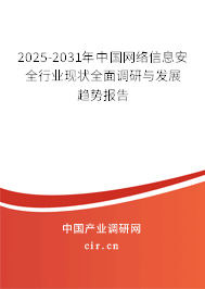 2025-2031年中國網絡信息安全行業(yè)現(xiàn)狀全面調研與發(fā)展趨勢報告 2025-2031年中國網絡信息安全行業(yè)現(xiàn)狀全面調研與發(fā)展趨勢報告