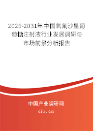 2024-2030年中國氧氟沙星葡萄糖注射液行業(yè)發(fā)展調(diào)研與市場前景分析報(bào)告 2024-2030年中國氧氟沙星葡萄糖注射液行業(yè)發(fā)展調(diào)研與市場前景分析報(bào)告
