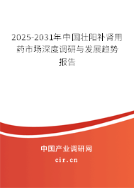 2025-2031年中國壯陽補腎用藥市場深度調研與發(fā)展趨勢報告